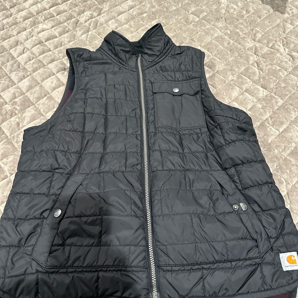 Carhartt Black Quilted Vest with Pocket